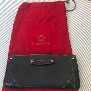 Black leather Cole Haan Clutch!